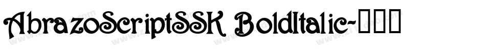 AbrazoScriptSSK BoldItalic字体转换